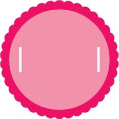 scallop circle ribbon slider