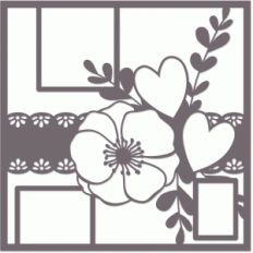 flower lace 12x12 page frame