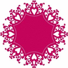 8 heart doily