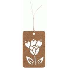 floral gift tag