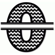 chevron split monogram o