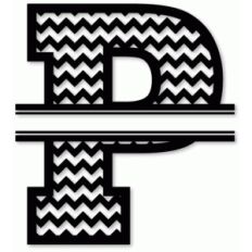 chevron split monogram p