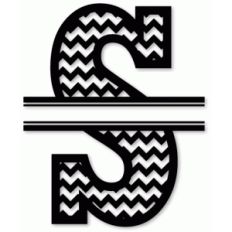 chevron split monogram s