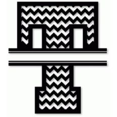 chevron split monogram t