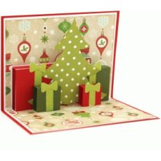 a2 christmas scene pop up card