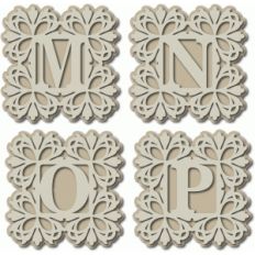 damask monogram mnop