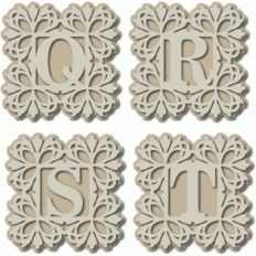 damask monogram qrst