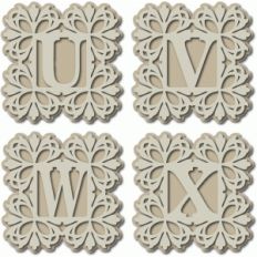 damask monogram uvwx