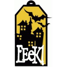 layered halloween tag kit - haunted house