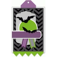 layered halloween tag kit - bats and labels