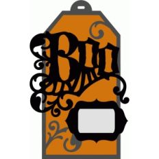 layered halloween tag kit - boo