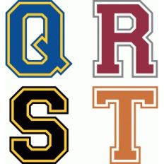 varsity alphabet  q - t