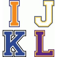 varsity alphabet  i - l