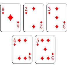 playing cards - diamonds a-5