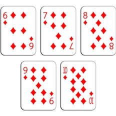 playing cards - diamonds 6-10
