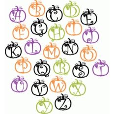 halloween pumpkin letters
