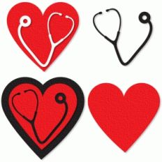stethoscope in heart