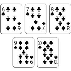 playing cards - clubs 6-10