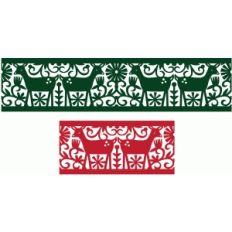 ornate reindeer border