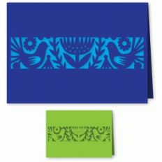 birds and flowers card 7 x 5