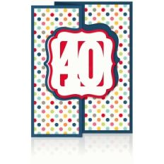 a2 birthday/anniversary flip/swing card year 40
