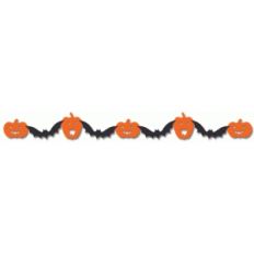 pumpkin and bat border