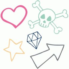 hand drawn doodles set