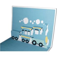 pop-up train card