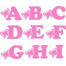 butterfly alphabet a-i