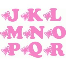 butterfly alphabet j-r
