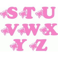 butterfly alphabet s-z