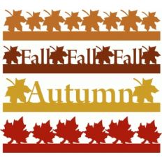 fall and autumn borders set
