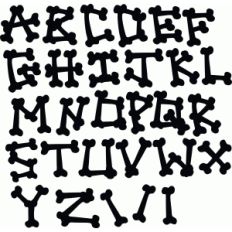 bones alphabet