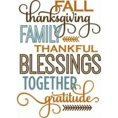 thanksgiving word list