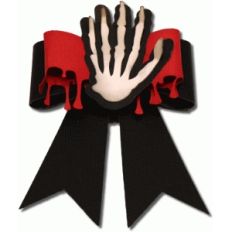 3d blood drips with hand bow