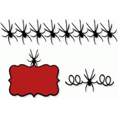 spider halloween border set