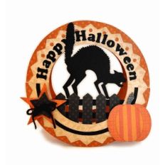 halloween black cat rocker card
