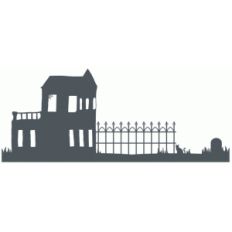 haunted house border