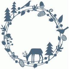 woodland deer papercut garland