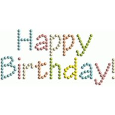 rhinestone happy birthday
