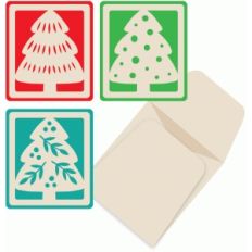 holiday tree mini cards and envelope set