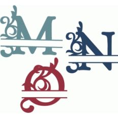 split flourish monograms m-o