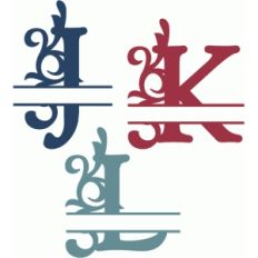 split flourish monograms j-l