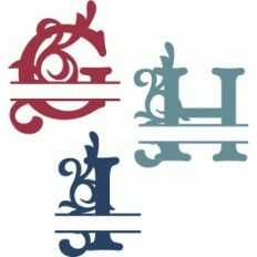 split flourish monograms g-i