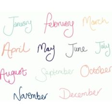 planner doodle month words