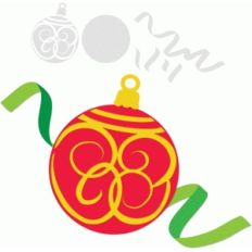 christmas ornament w/ribbon