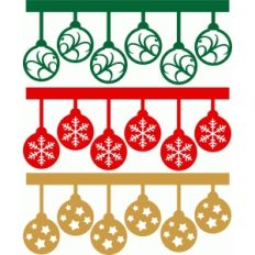 christmas ornaments borders set
