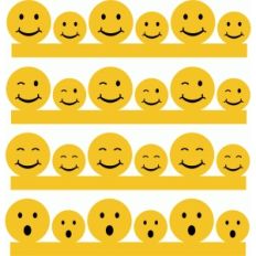 smile faces borders set