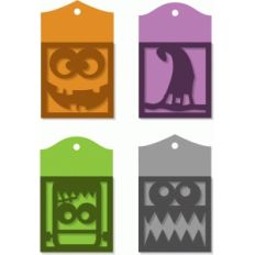 halloween monsters pocket tags