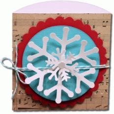 snowflake short envelope bag